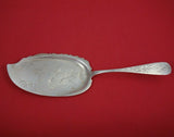Antique Lily Engraved by Hennegan and Bates Sterling Silver Fish Server Floral