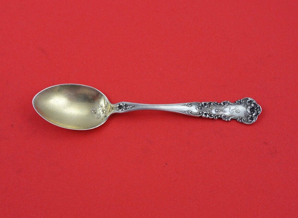 Pansy By International Sterling Silver Demitasse Spoon light gold wash 4 1/2"