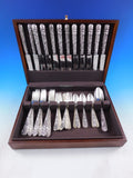 Repousse by Kirk Sterling Silver Flatware Set for 12 Service 50 pieces Dinner