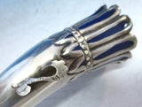 Silverplate Tussie Mussie Posey Posy Holder with Dark Blue Enamel (#J1261)