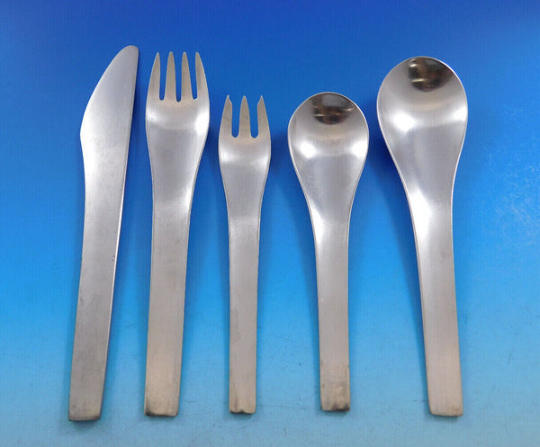 Blue Shark by Georg Jensen Stainless Steel Flatware Set Service 32 pcs Matte