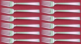 Continental by International Sterling Silver Salad Fork Set 12 pieces 6 5/8"