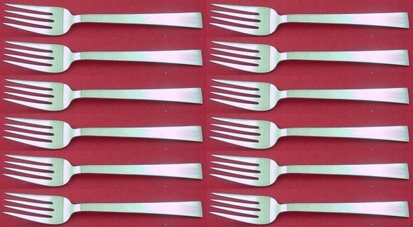 Continental by International Sterling Silver Salad Fork Set 12 pieces 6 5/8"