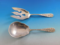 Rose by Stieff Sterling Silver Flatware Set for 12 Service 97 pc Repousse Dinner