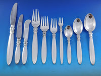 Cactus by Georg Jensen Sterling Silver Flatware Set 12 Service 129 pcs Dinner