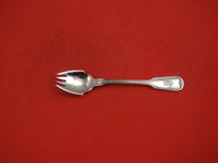 Fiddle Thread by .800 German Silver Ice Cream Fork w/ Crest 5 3/8"