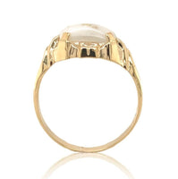 10k Gold 1.57 Carat Genuine Natural Gold Vein Quartz Ring Size 4.75 (#J7018)