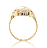 10k Gold 1.57 Carat Genuine Natural Gold Vein Quartz Ring Size 4.75 (#J7018)