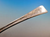 Lap Over Edge Acid Etched by Tiffany Sterling Silver Salad Serving Spoon Flowers