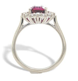 14k White Gold 2.37 Carat Genuine Natural Umbalite Garnet Diamond Ring (#J7565)