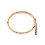 14k Yellow Gold Hand Engraved Baby Bangle Bracelet Jewelry (#J5721)