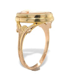 10k Yellow Gold Genuine Natural Shell Cameo Ring Size 5.25 Jewelry (#J7273)