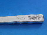 Lap Over Acid Etched by Tiffany Sterling Silver Melon Fork / Knife Leaves 8 1/8