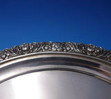 Scottish Sterling Silver Salver Tray w/ Scroll Feet and Crest / Motto (#5004)