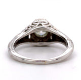 14k White Gold Filigree 3/4 Carat Genuine Natural Diamond Ring (#J5421)