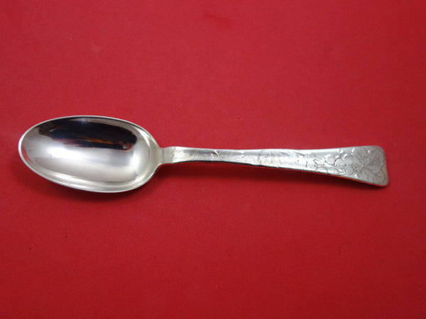 Lap Over Acid Etched by Tiffany Sterling Place Soup Spoon w/Currents 7"