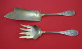 Japanese by Tiffany and Co Sterling Silver Fish Serving Set vermeil BC 12"