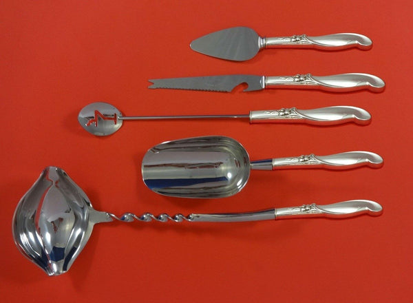 Silver Melody by International Sterling Silver Cocktail Party Bar Set 5pc Custom