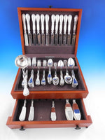 Royal by Puiforcat French 950 Sterling Silver Flatware Set Dinner Service 98 pcs