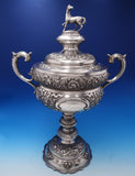 Martin Hall and Co English Victorian Sterling Silver Trophy w/ 3-D Horse (#7577)