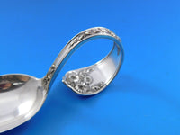 Wellesley by International Sterling Silver Baby Spoon Bent Handle Custom 3 5/8"