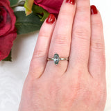 14k White Gold 1.08 Carat Genuine Natural Montana Sapphire Ring Unheated #J7177