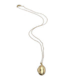 14k Yellow Gold Oval Locket with Engraved Flowers and 14k Chain (#J7102)