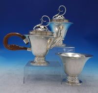 Blossom by Louvre Silver Shop Mexican Mexico Sterling Silver Tea Set 6pc (#6778)