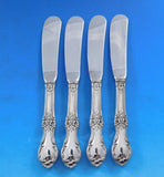 Wild Rose by International Sterling Silver Butter Spreader HH 5 7/8" Set 4 pcs