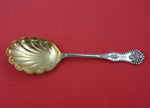 Charles II by Dominick and Haff Sterling Silver Berry Spoon Gold Washed 7 3/4"