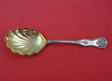 Charles II by Dominick and Haff Sterling Silver Berry Spoon Gold Washed 7 3/4"