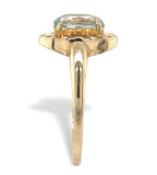 10k Yellow Gold Ring with Oval 1.22ct Genuine Natural Aquamarine Size 7 (#J6771)