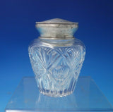 Beaded by Unknown Sterling Silver and Cut Glass Tea Caddy 4" x 3" c.1915 (#5406)