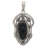 Sterling Kalo Black Onyx Pendant Handwrought by Bjarne Axness (#J6849)