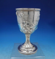 Coin Silver Water Goblet w/Floral Design 6 3/4" x 3 1/2" 7.5 ozt. c.1835 (#6763)