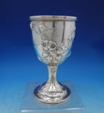 Coin Silver Water Goblet w/Floral Design 6 3/4" x 3 1/2" 7.5 ozt. c.1835 (#6763)