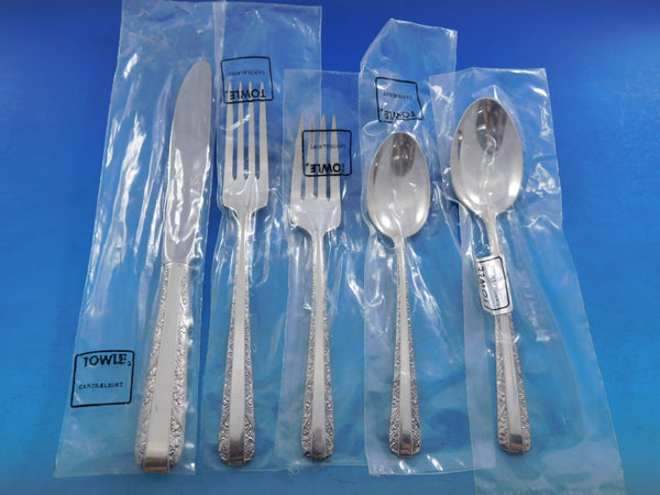 Candlelight by Towle Sterling Silver Flatware Set For 8 Service 40 Pieces New