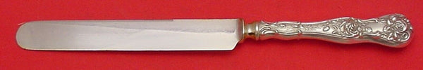 Rose by Mount Vernon Sterling Silver Dinner Knife Blunt Silverplate Blade 9 1/2"