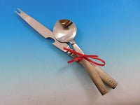 Zig Zag by Lisa Jenks for Lunt Stainless Steel Modernist Bar Set Knife Spoon New