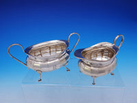 English Sterling Silver By E. Viners Sheffield 4pc Tea Set c1931 (#3589)