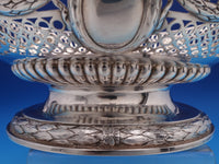 English Georgian Sterling Silver Basket with Swing Handle Pierced Ribbon (#8388)