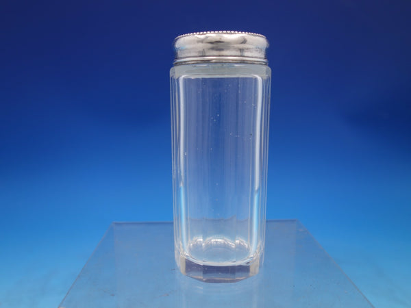 Foster & Bailey Sterling Silver and Glass Dresser Jar #1779 Dented Chip (#6636)