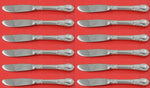 American Victorian by Lunt Sterling Silver Butter Spreader HH Mod Set 12 pcs