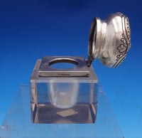 Ferdinand Fuchs and Co Sterling Silver and Crystal Inkwell #446 4" x 3" (#0381)