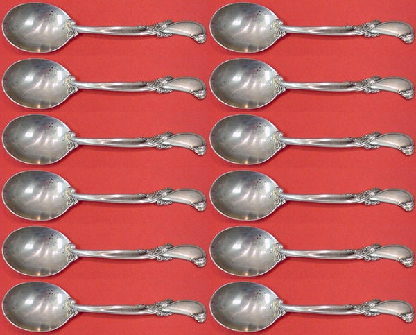 Waltz of Spring by Wallace Sterling Silver Cream Soup Spoon Set 12 pieces 6 1/8"