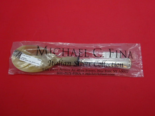 Danese by Fina-Italy Sterling Silver Salad Serving Spoon with Horn 9 1/4" New