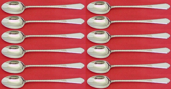 William and Mary by Lunt Sterling Silver Iced Tea Spoon Set 12 pieces 7 5/8"
