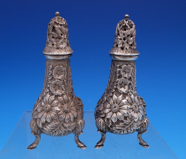 Repousse by AG Schultz and Co Sterling Silver Salt Pepper Shaker Set 2pc #7691