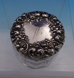 La Pierre Sterling Silver Glass Dresser Jar GW Interior w/ "M" Mono #464 (#9159)