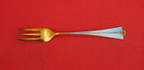 Town Hall by David Andersen Danish .830 Silver Pastry Fork w/blue enamel 5 3/4"